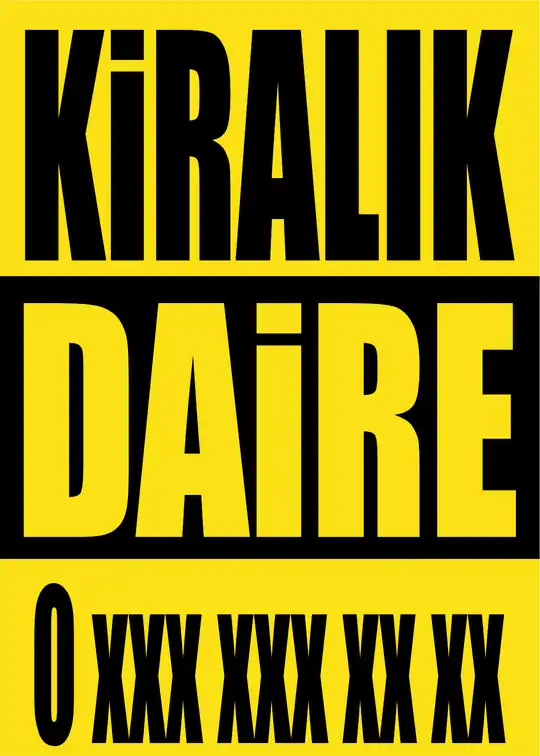 SAHİBİNDEN KİRALIK DAİRE BRANDA AFİŞ 100X100 cm