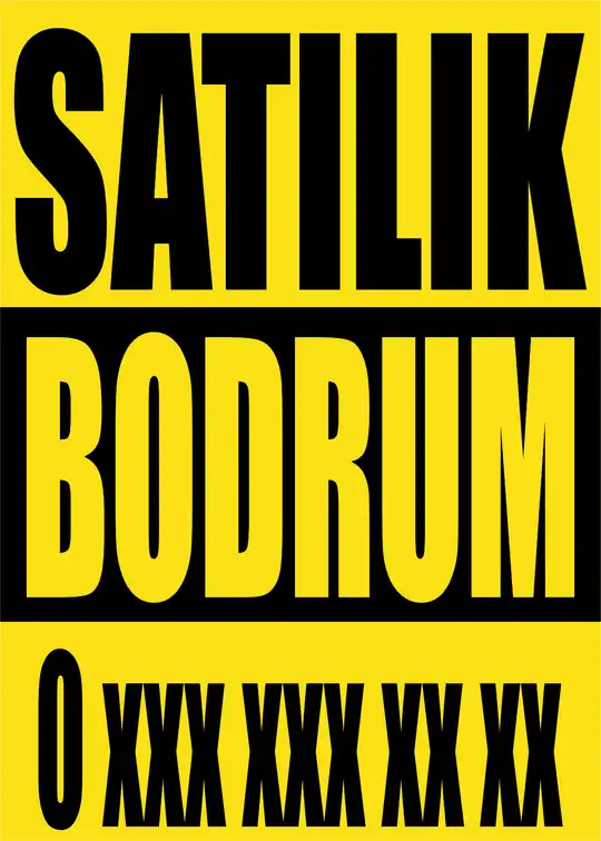 SAHİBİNDEN SATILIK BODRUM  BRANDA AFİŞ 100X100 cm