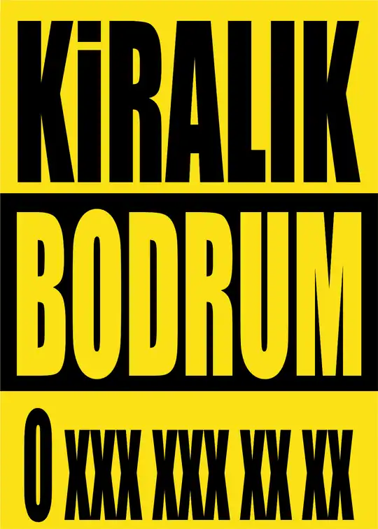 SAHİBİNDEN KİRALIK BODRUM BRANDA AFİŞ 100X100 cm